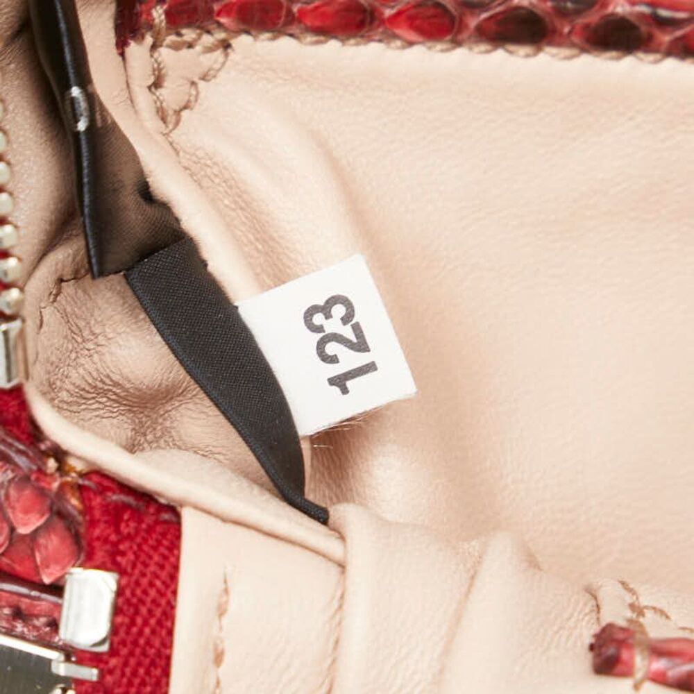 Prada Python Embossed Triangle Logo Plate 2way Bag - image 2